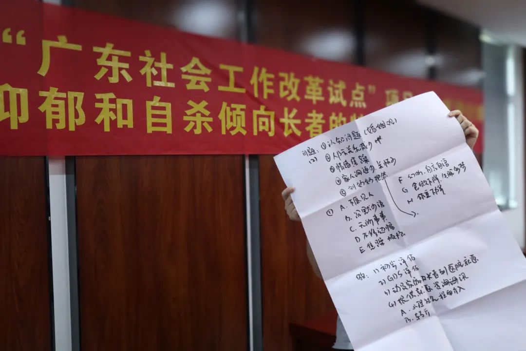抑郁和自杀倾向长者服务专题培训